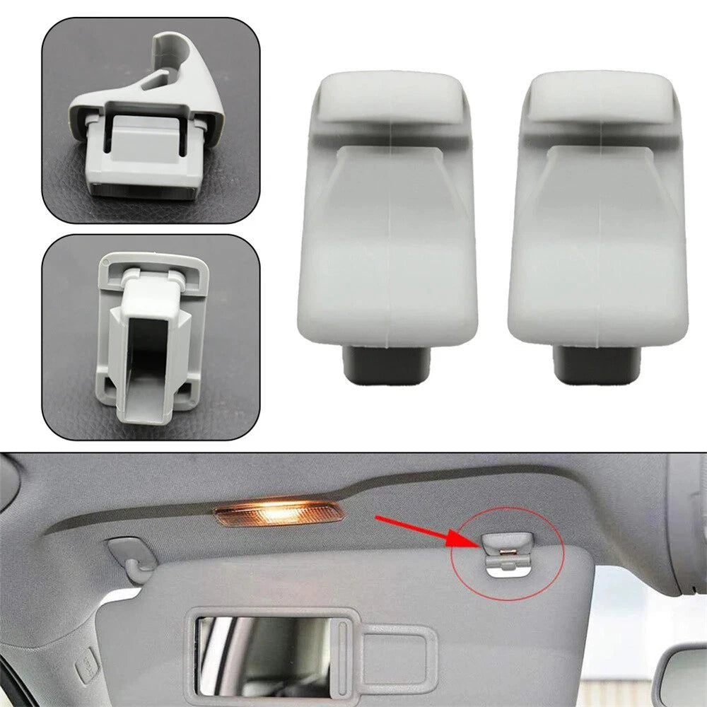 2Pcs Sun Visor Holder Clip for Lancer (2008–2017) / Outlander (2007–2013)