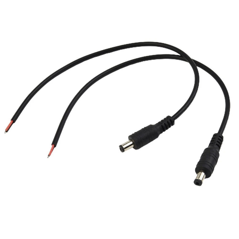 Set of 5 Connector Cables for DC Power Socket 12V 22AWG