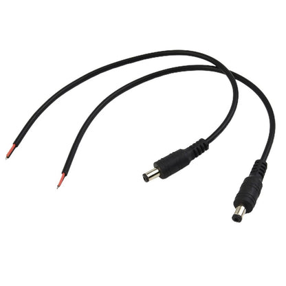 Set of 5 Connector Cables for DC Power Socket 12V 22AWG