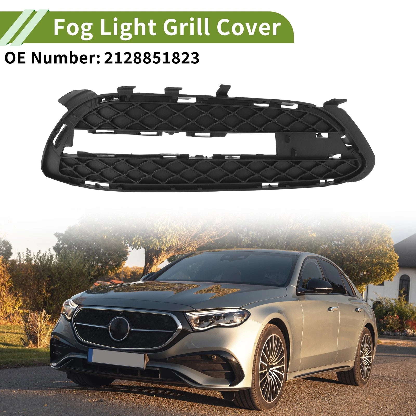1pc Front Right Fog Light Grill Replacement for Mercedes-Benz E-Class (2009–2016)