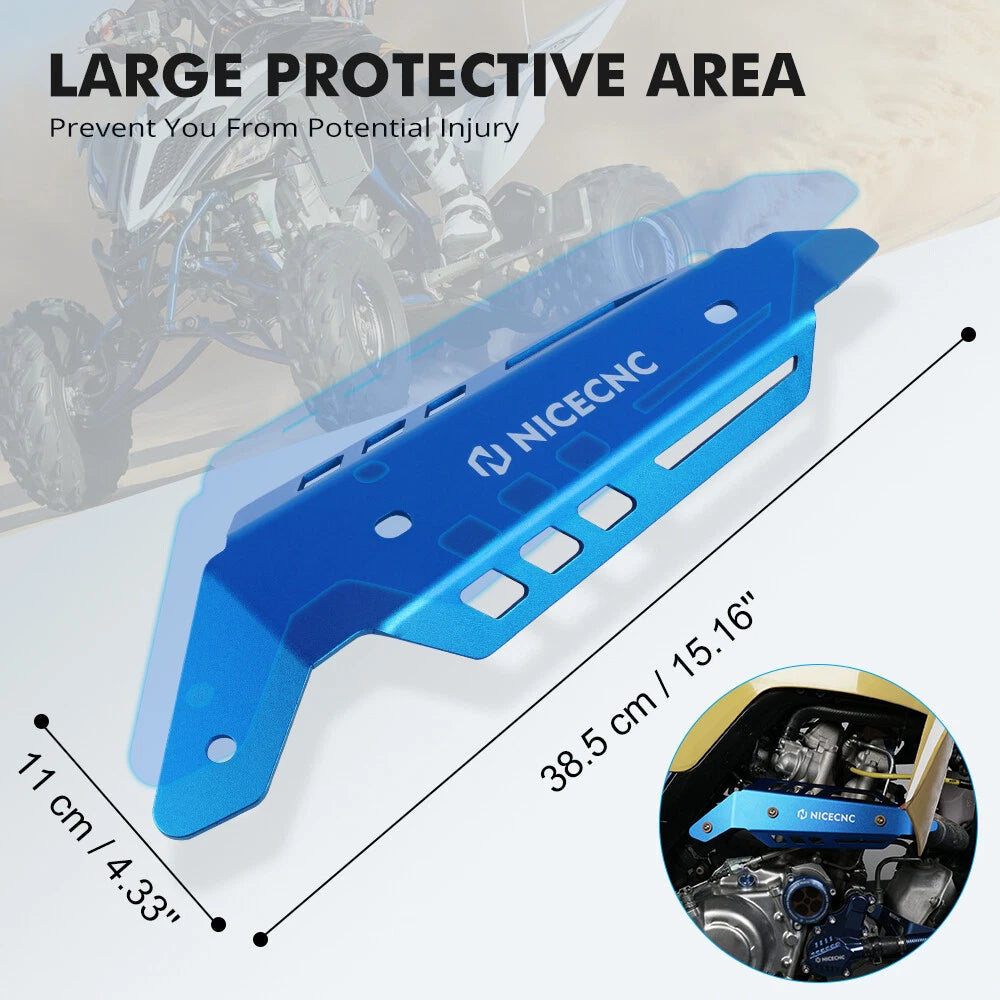 Mid Pipe Heat Shield Guard for Yamaha Raptor 700 (2006–2023)
