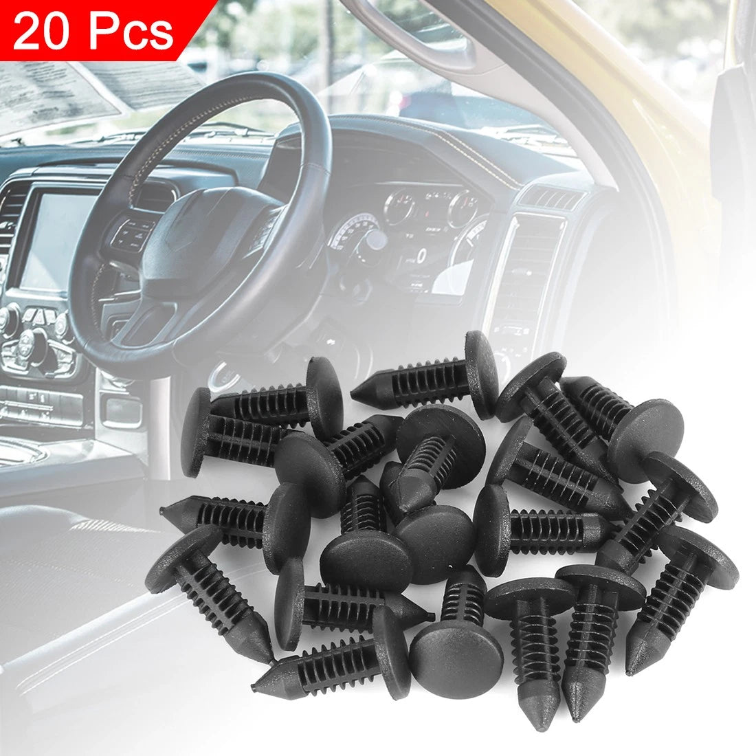 20pcs Plastic Bolt Rivets Fastener Trim Panel Retainer Clips for Toyota (2000–2024)