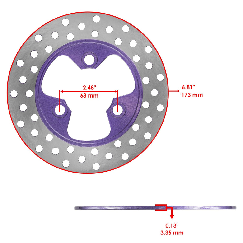 Wheel Hub and Brake Disc Front Left or Right for Honda TRX250EX (2005–2008)