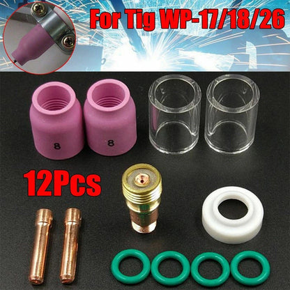 TIG Welding Torch Gas Lens Set for WP-17/18/26 (10N24S Collets)