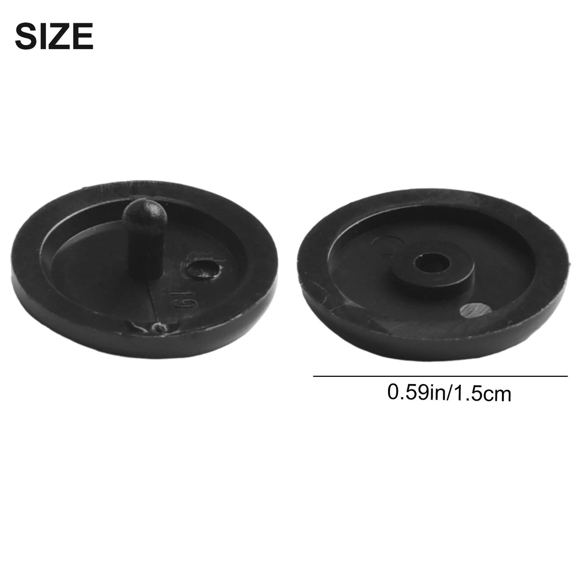 Set of 20 Seat Belt Button Buckle Stops for Universal Fit (Black)