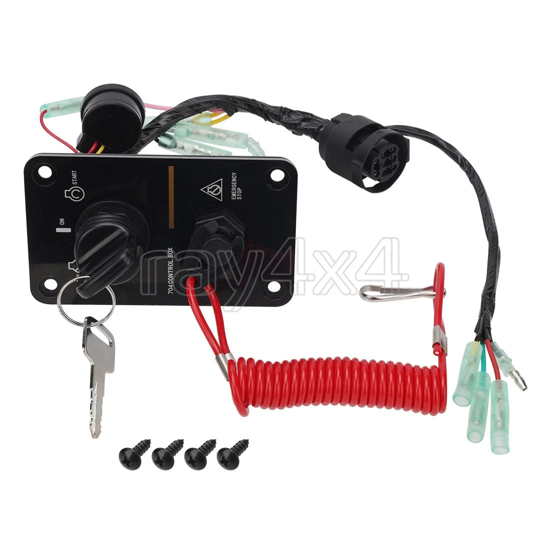 Outboard Single Engine Key Switch Assembly for Yamaha (704-82570-12-00)