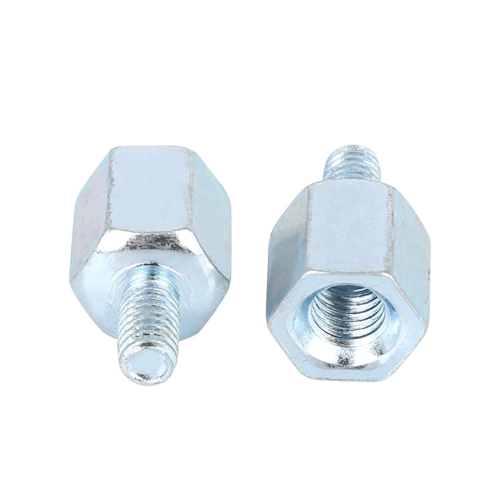 2PCS Mirror Adapter 8mm RH to 6mm RH for Motorcycle Rearview (Silver)