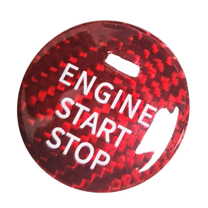 Carbon Fiber Start Stop Button Sticker For Mazda CX-3 CX-4 CX-5 CX-8 MX-5 Red