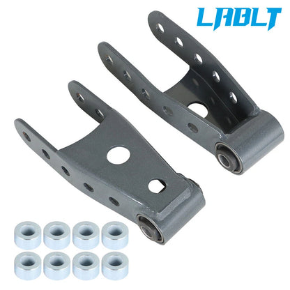 2X Rear 2"-3" Lowering Drop Shackles Kit for Chevy Silverado (2007–2018)