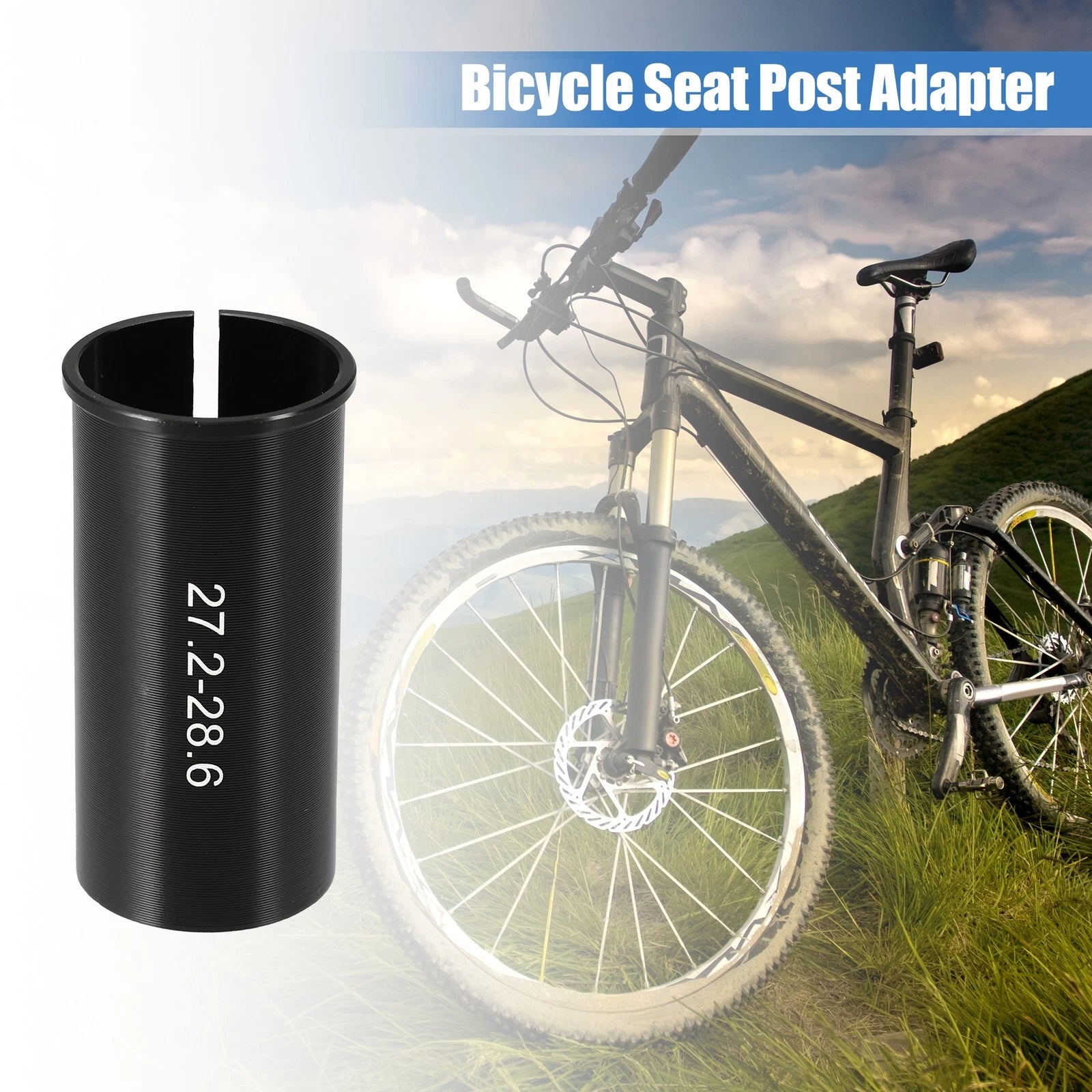 Seat Post Adapter Reducing Sleeve for Bicycle 27.2mm to 28.6mm (2 Pcs)