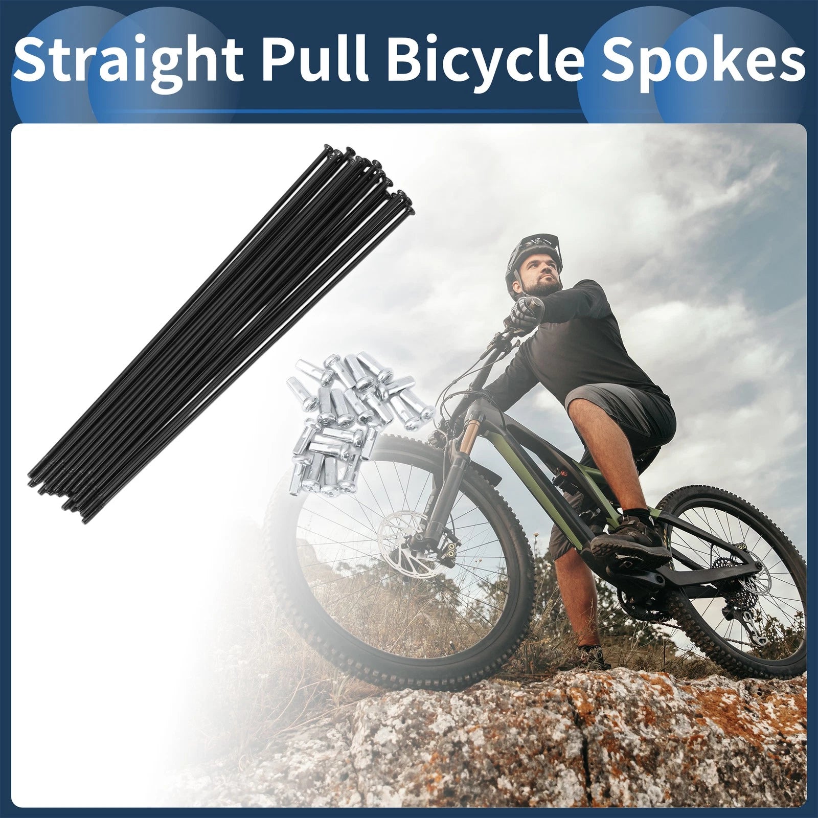 Bicycle Spokes Straight Pull Replacement 145mm for 20 Inch Wheels (14G)