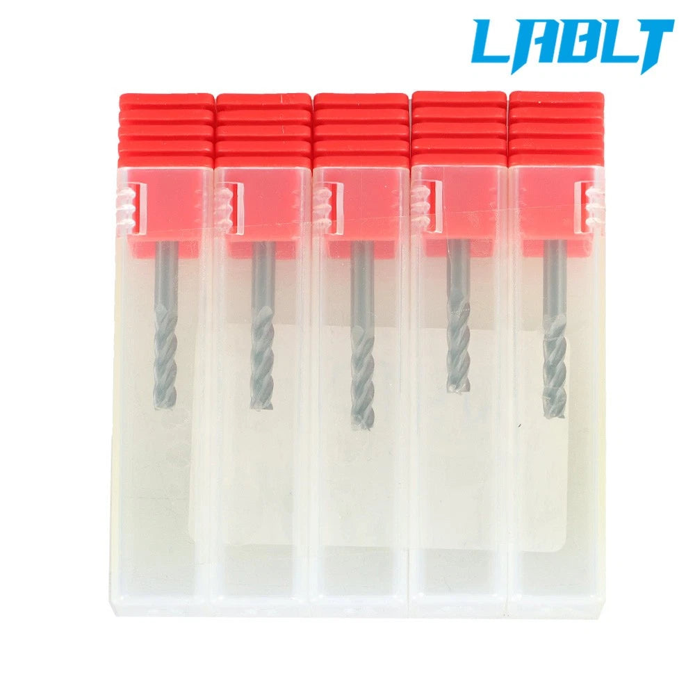 5-Pack 4 Flute Carbide End Mill 1/8" Shank for