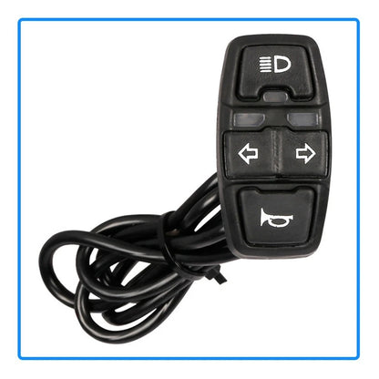 Weatherproof Motorcycle Handlebar Switch for Headlight Turn Signal