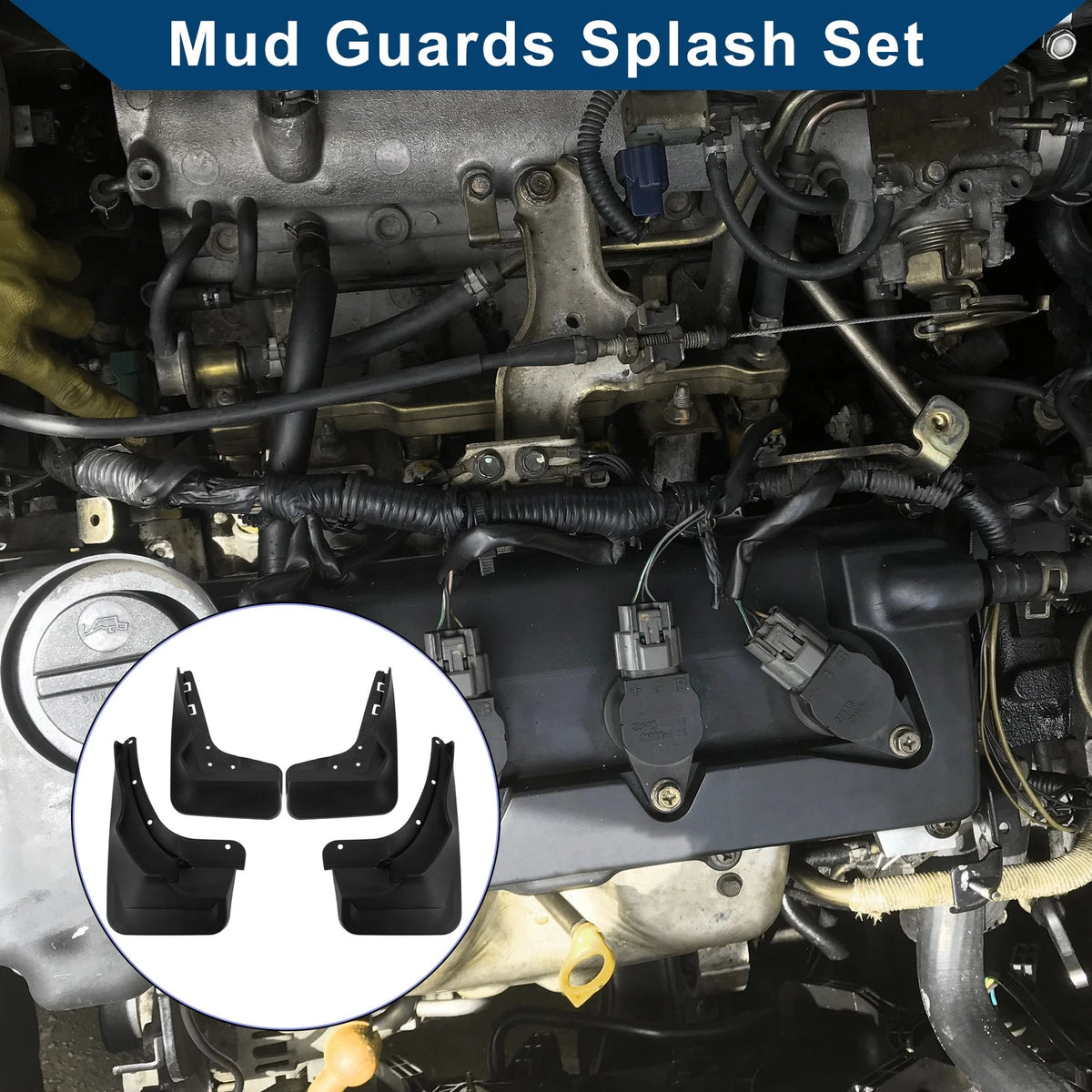 Mud Flaps Splash Guards 1 Set for Mercedes-Benz ML350 (2012–2015)