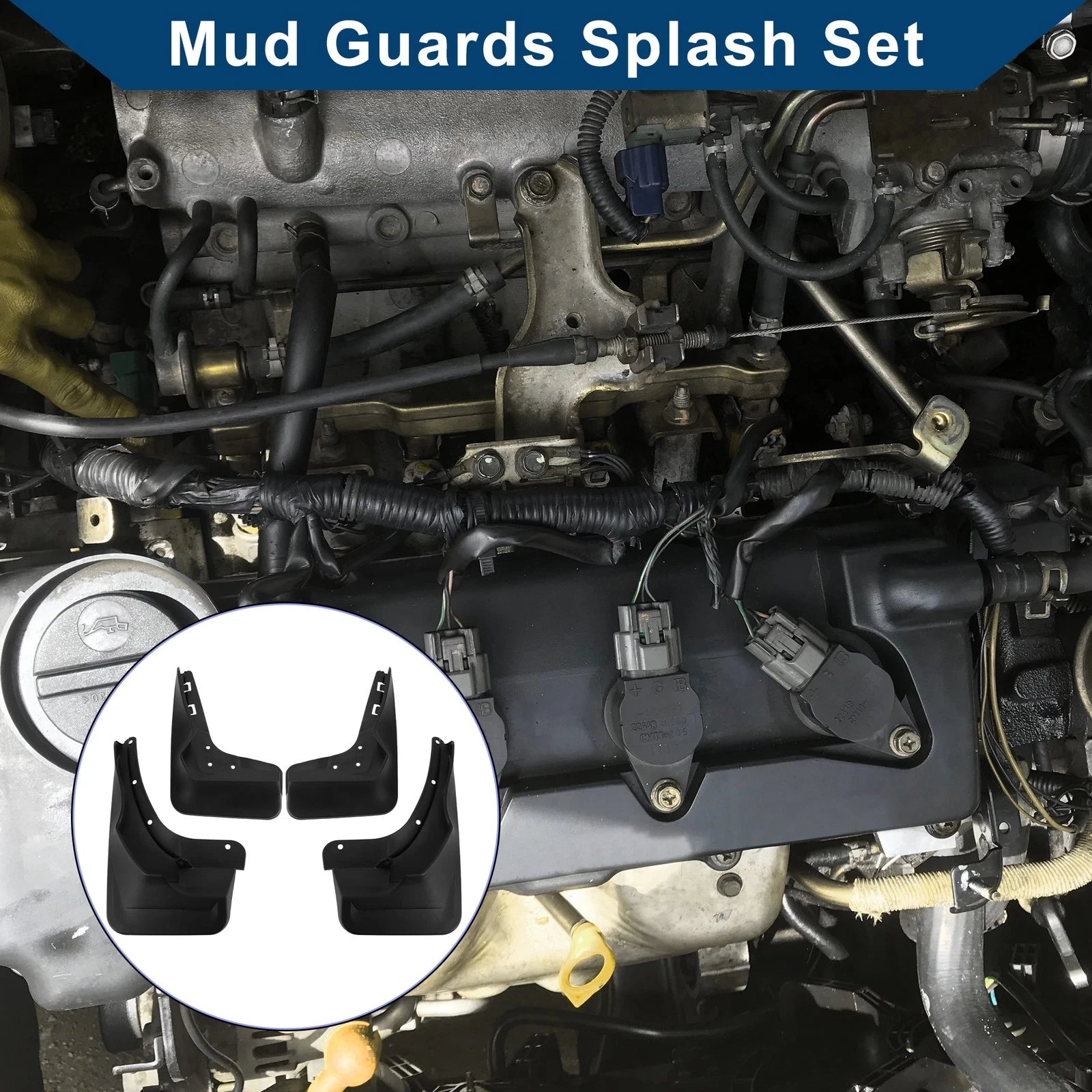 Mud Flaps Splash Guards 1 Set for Mercedes-Benz ML350 (2012–2015)