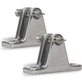 2X Bimini Top Hardware 90 Degree Deck Hinge w/Removable Pin Stainless Steel