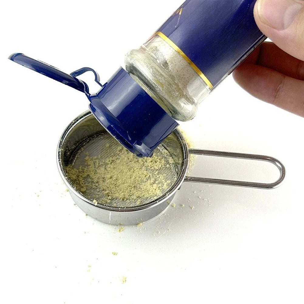 2X Compact Fine Mesh Stainless Steel Strainer for Sifting Flour Cocoa