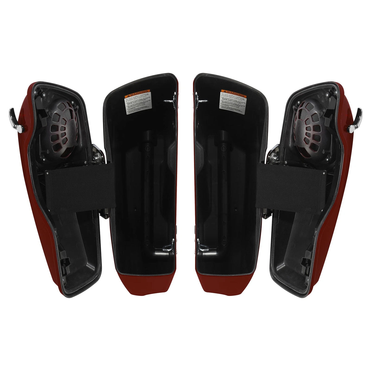 4" Stretched Hard Saddlebags for Harley Road Glide (2015–2025) Velocity Red Sunglo