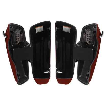 4" Stretched Hard Saddlebags for Harley Road Glide (2015–2025) Velocity Red Sunglo