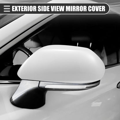 Left Side Mirror Cover Cap for Toyota Highlander (2009–2014) ABS White