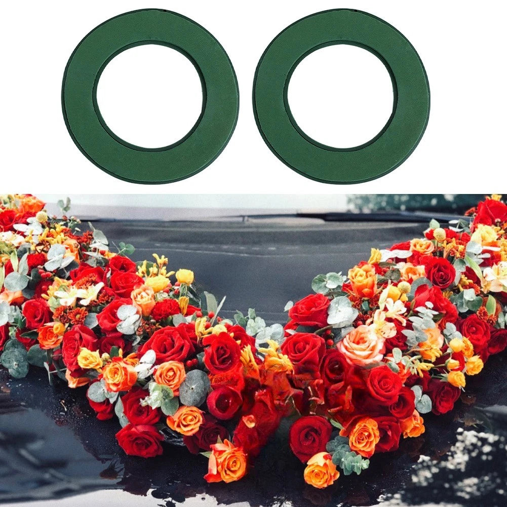 12 Inch Foam Wreath Rings Set of 2 with Plastic Backing