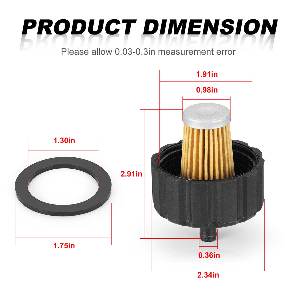 Fuel Filter & Gasket for Yamaha G2 G5 G8 G9 G11 G21 (1985–2004) 8R4-24560-00-00