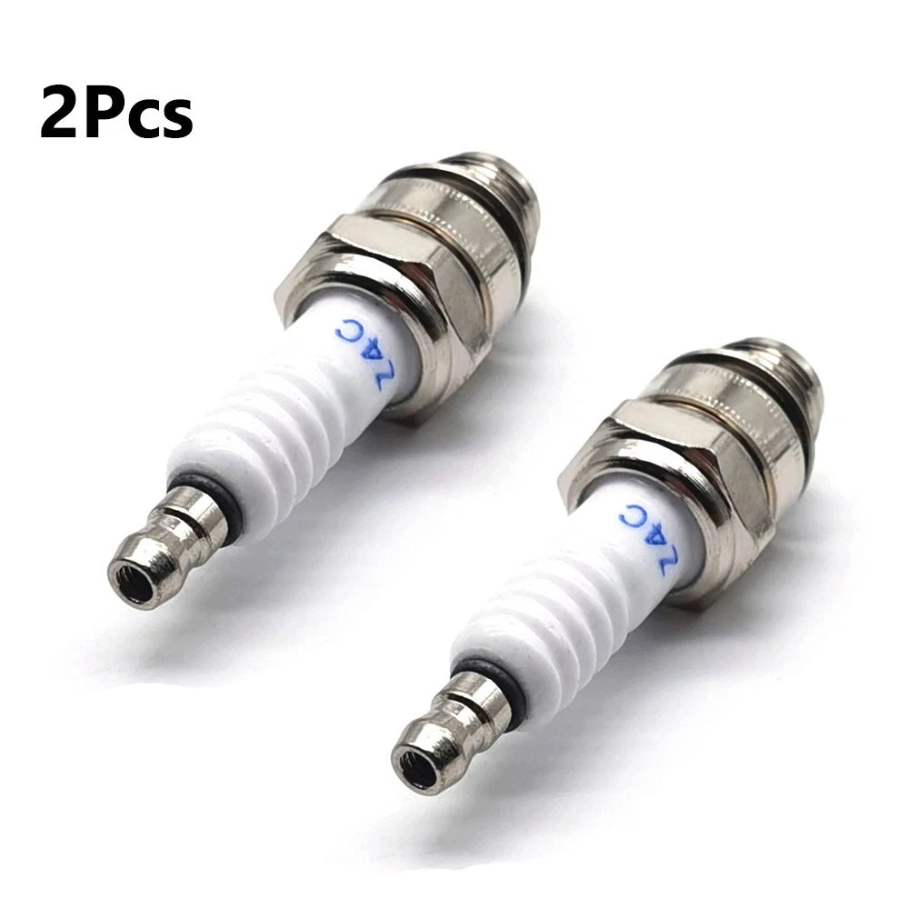 2Pcs Z4C Spark Plug for 49cc-80cc 2-Stroke Engine Moped Scooter