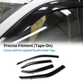 Window Deflectors Side Vent Visors Black 1 Set for Mitsubishi Lancer (2008)