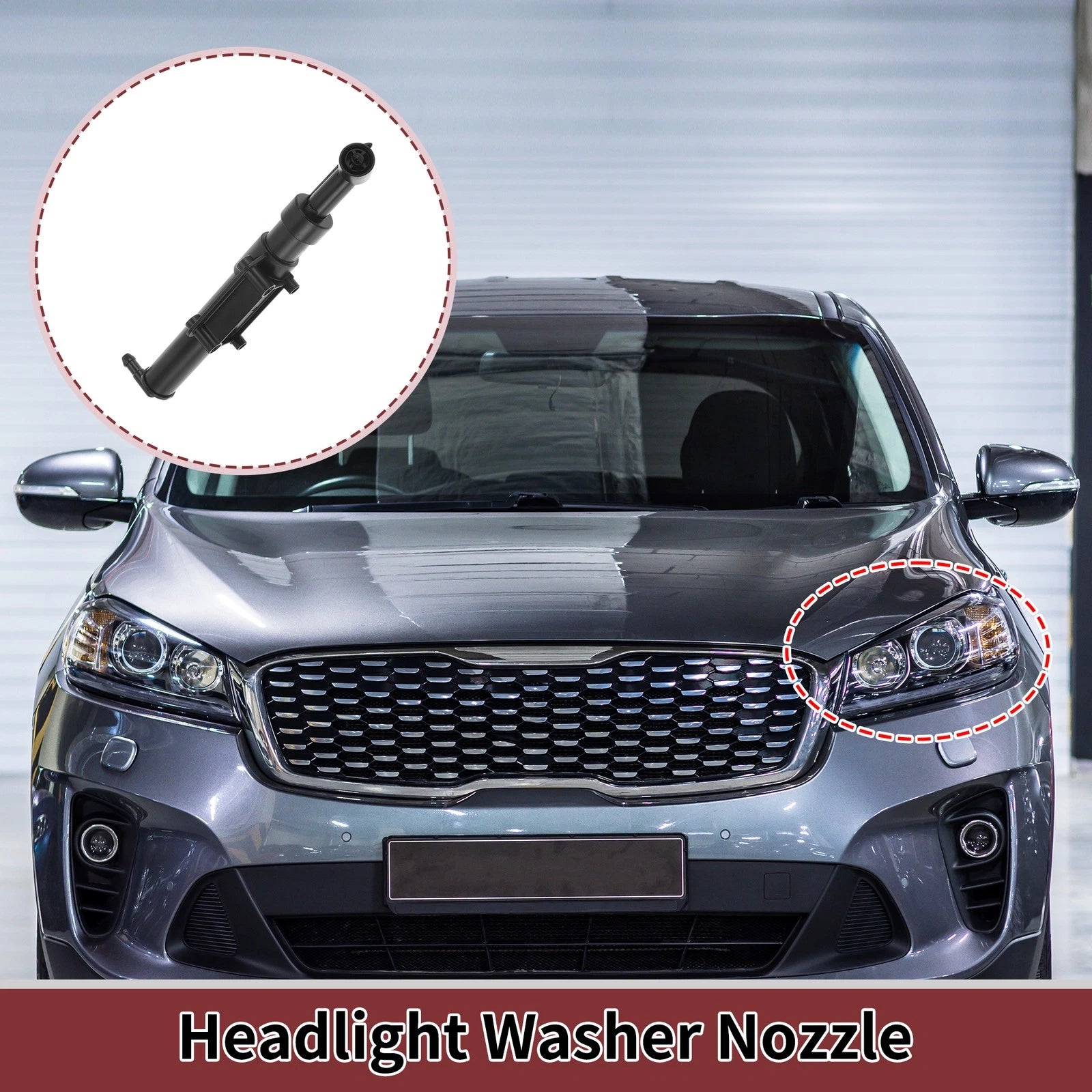 Front Driver Side Headlight Washer Nozzle for Volvo XC60 (2014–2018) No. 31416218