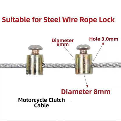 Clutch Cable Lock for Motorcycle (Adjustable Head, 8x9mm)
