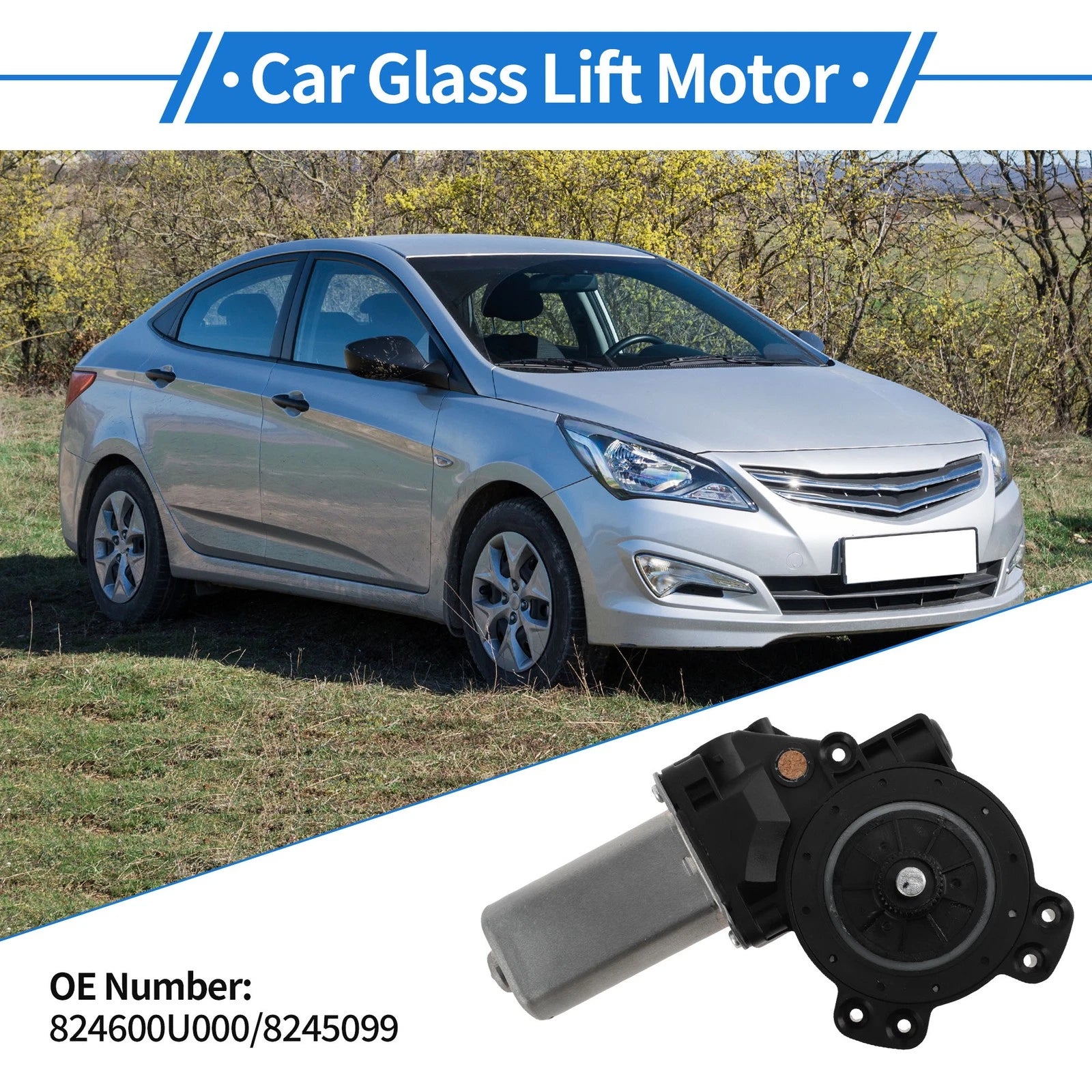 Power Window Regulator Lift Motor Front Rear Right Replacement for Dodge Attitude (2009–2019)