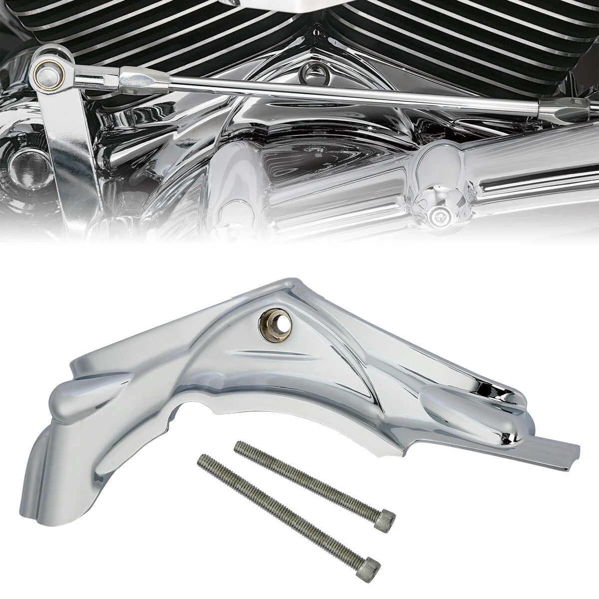 Chrome Cylinder Base Side Cover for Harley Electra Glide 2007–2016