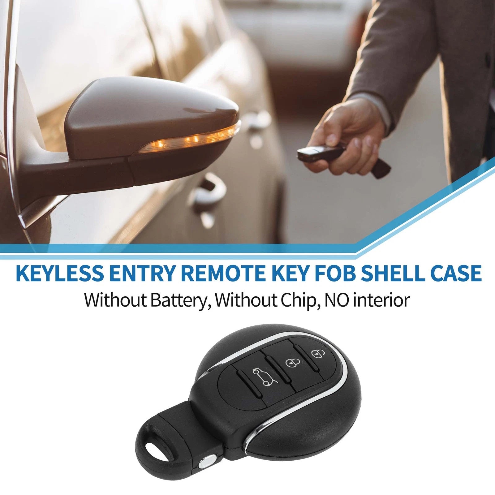 Keyless Entry Remote Fob Key Shell Case for BMW Mini Cooper (2015–2017)