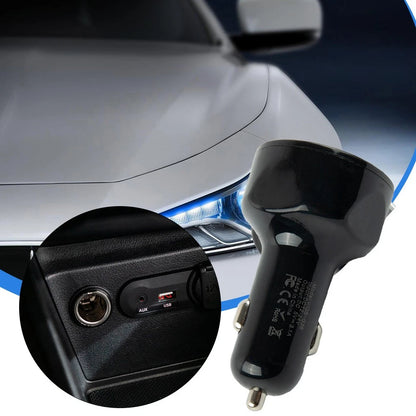 4 Ports USB Car Charger Adapter with LED Display for Universal Use