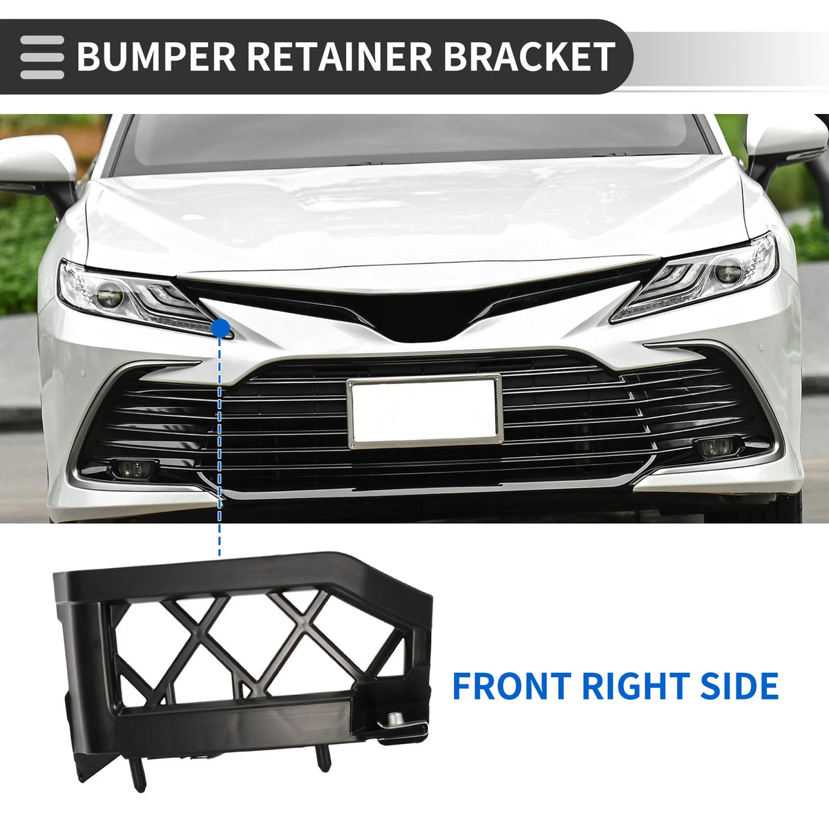 1pc Right Front Bumper Retainer Bracket No. 62222EA500 for Nissan Frontier (2005–2021)