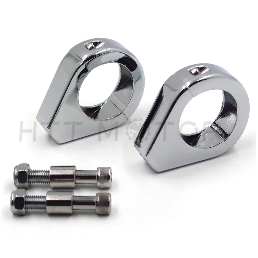 Turn Signal Indicator Relocation Fork Clamp Mount for Harley (39mm)