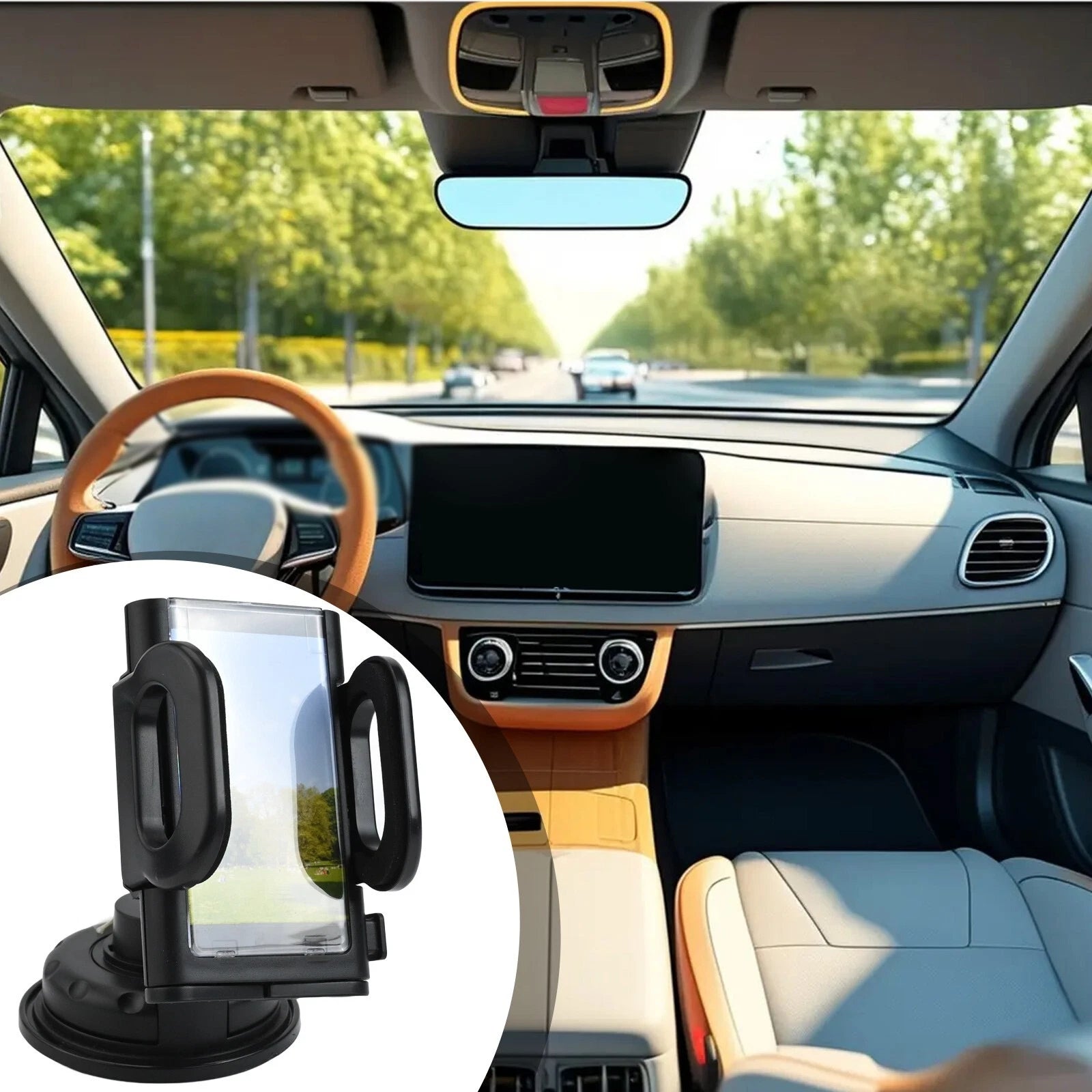 Dashboard Mobile Device Holder for Compact Cars (Universal Fit)
