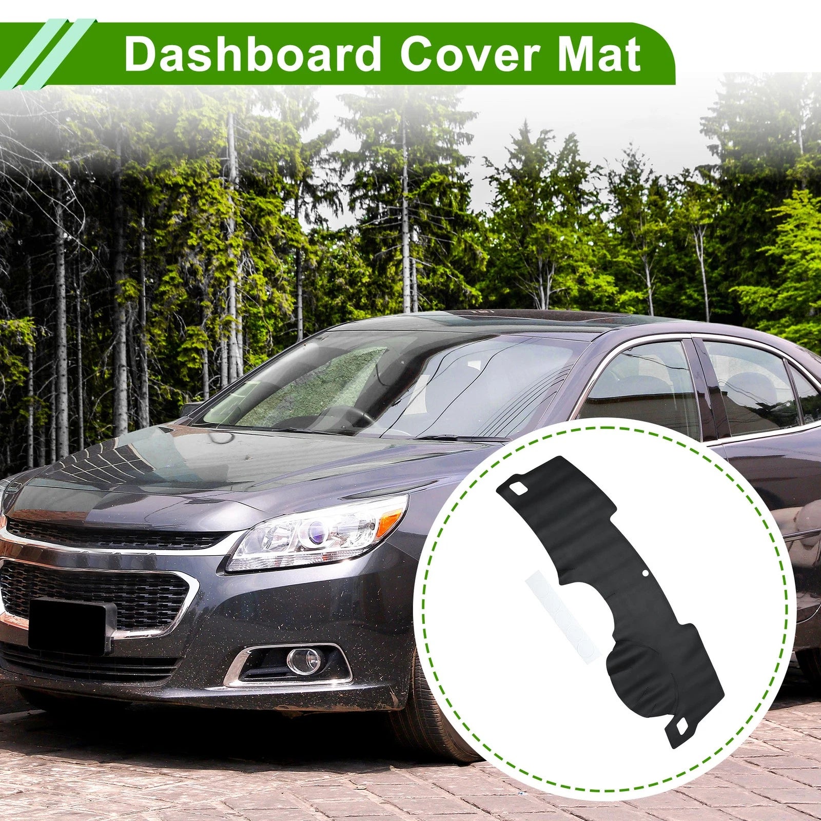 Dashboard Cover Mat for Chevrolet Malibu (2012–2015) Dash Cover Black