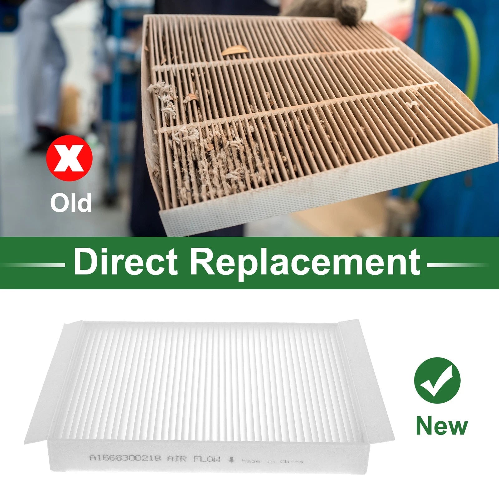 Cabin Air Filter Replacement for Mercedes-Benz C-Class W205 (2016–2018)