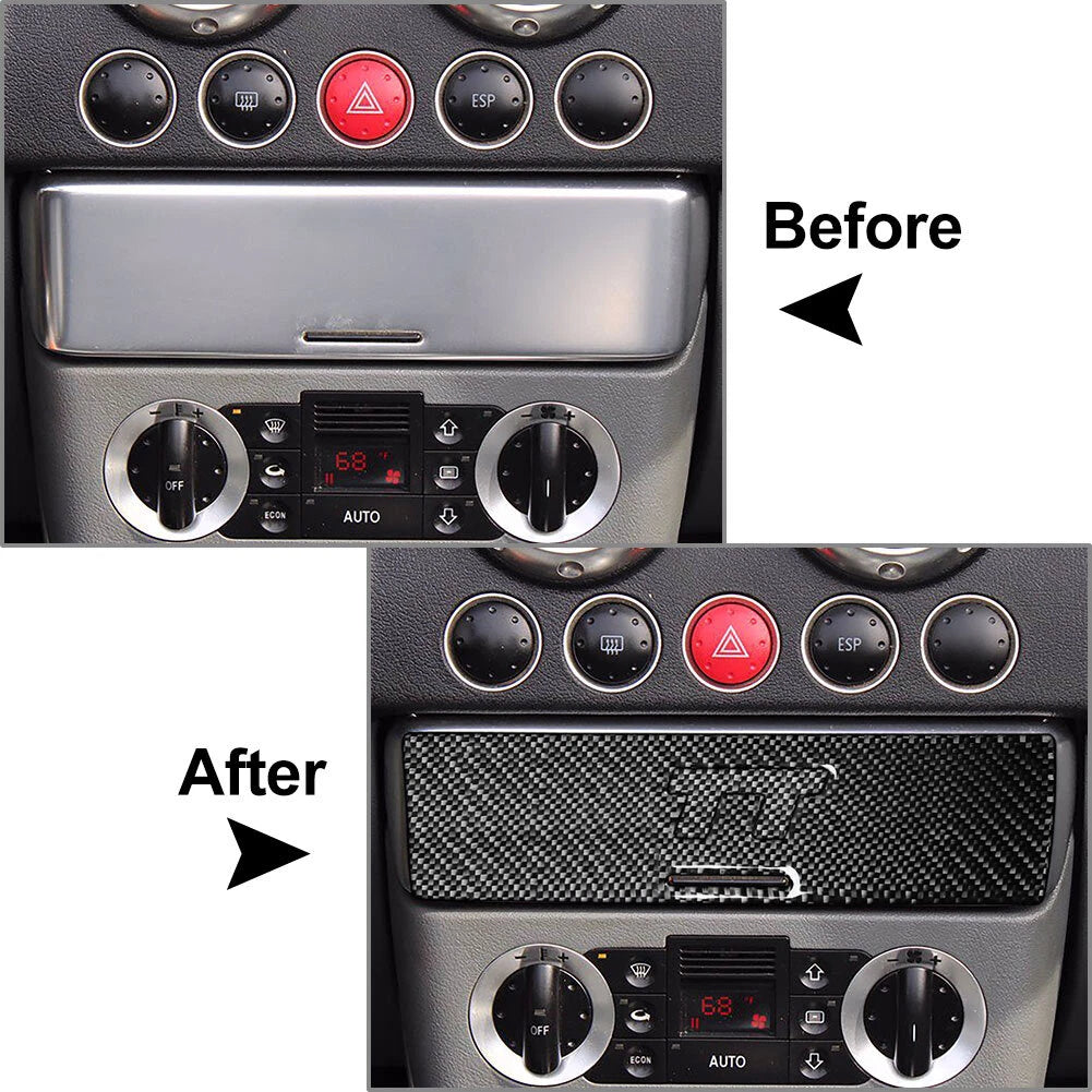Center Console CD Radio Switch Control Panel Cover for Audi TT (2001–2006)