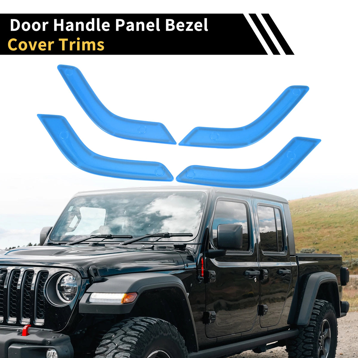 Front Rear Door Handle Panel Bezel Cover Trims for Jeep Wrangler JK (2007–2018)