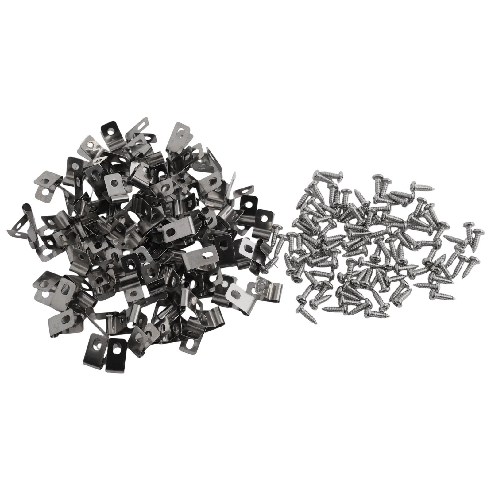 100 Stainless Steel Wire Clips for Outdoor Projects (No specific make/model)