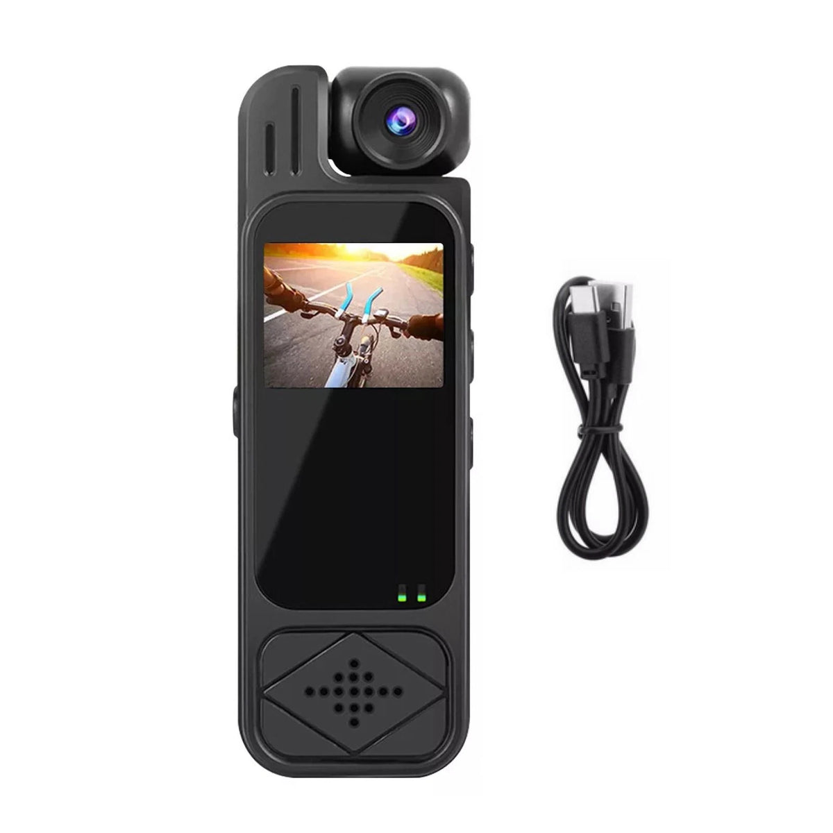 Body Camera with 180° Rotating Lens and 1.3-inch Color Screen