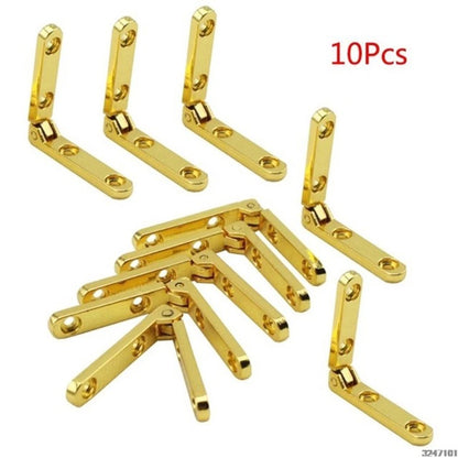 10x 90 Degree Zinc Alloy Spring Hinges for Wooden Box (30mm)