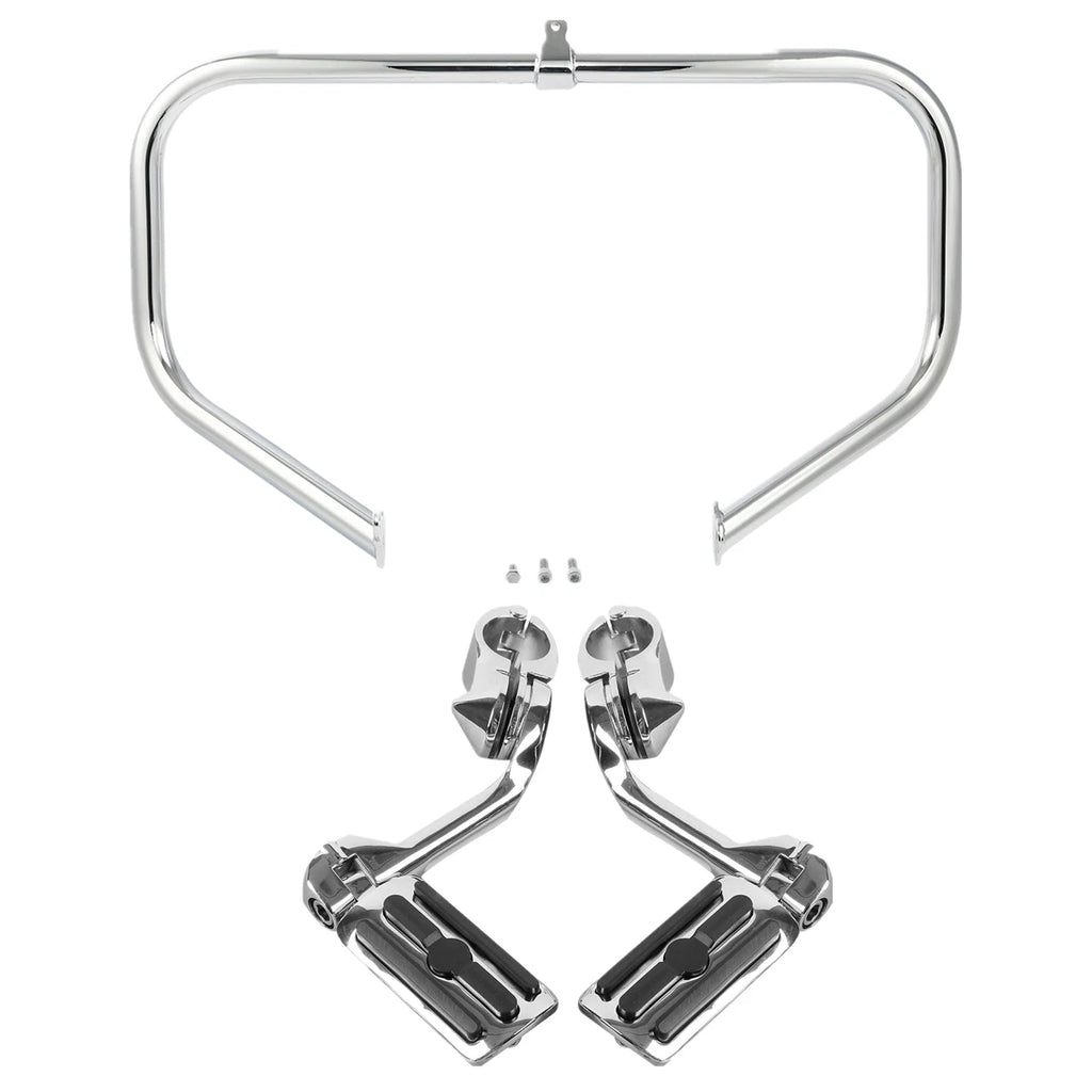 Engine Guard Bar Long Angled Foot Pegs for Harley Electra Glide (2009–2023)