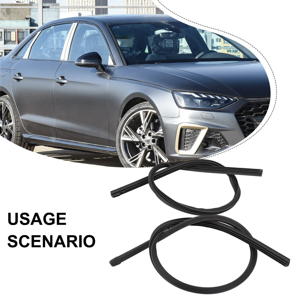 Set of 2 Wiper Blade Rubber Inserts 28in for Car Accessories