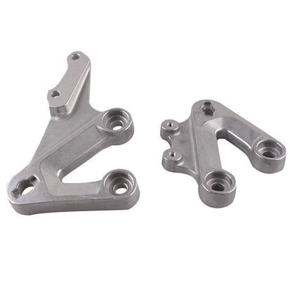 Set of 2 Driver Front Footpeg Rest Pedal Brackets for Suzuki GSXR1000 (2003–2004)