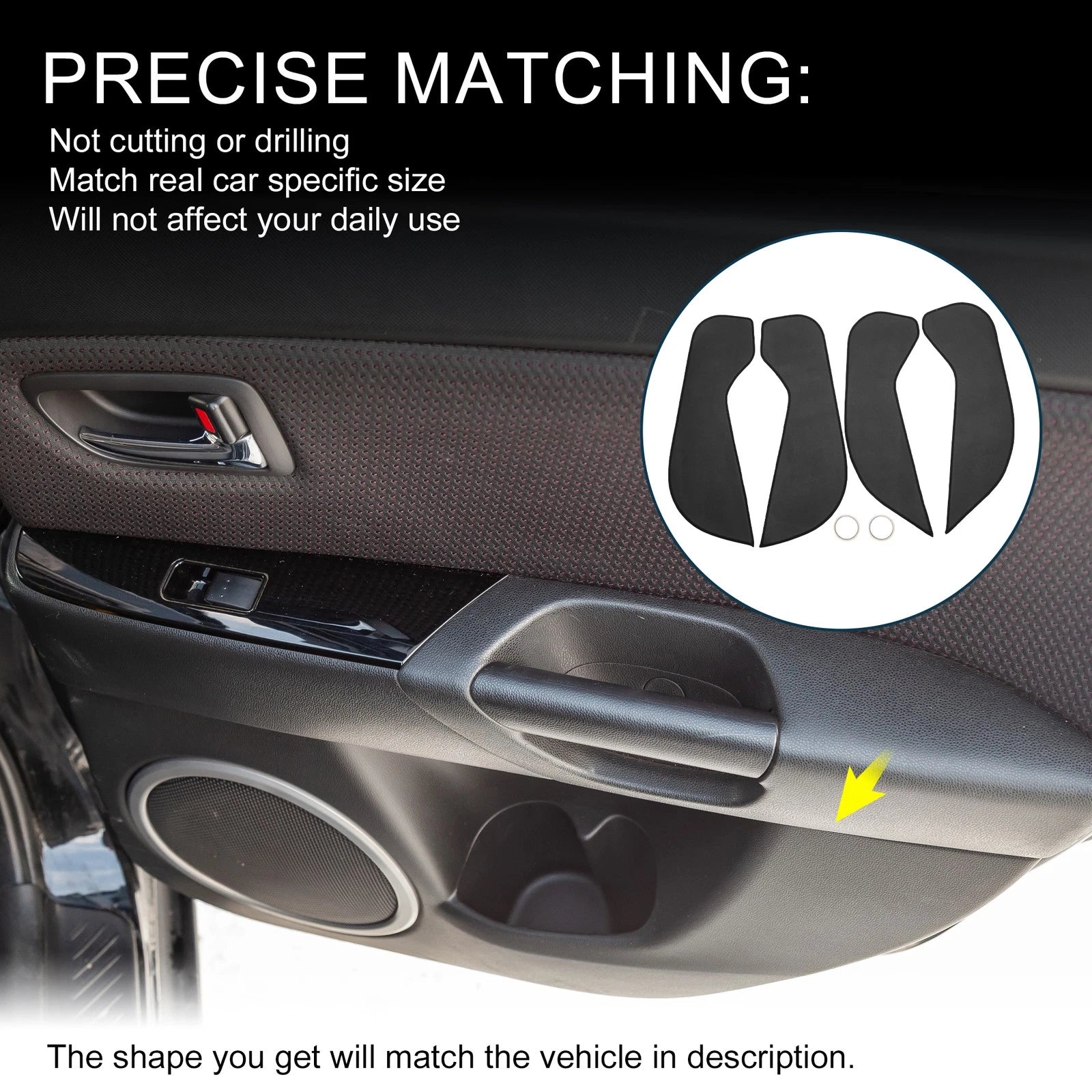 Car Door Leather Anti Kick Pad Sticker for BMW X1 (2016–2016)
