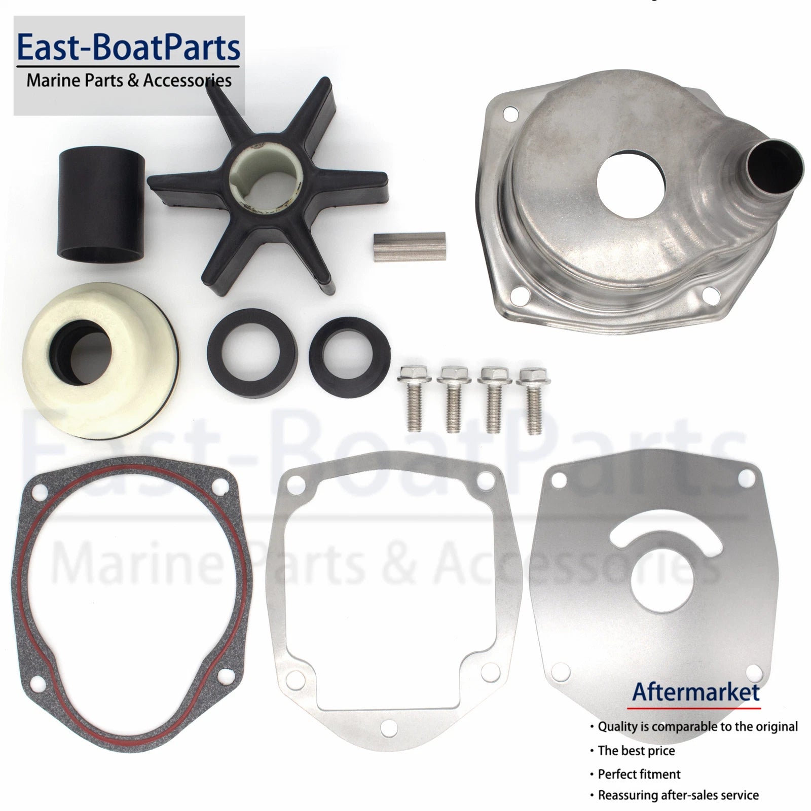 Water Pump Repair Kit for Mercury 4 Stroke 65-115 HP (8M0094529, 8M0057715)