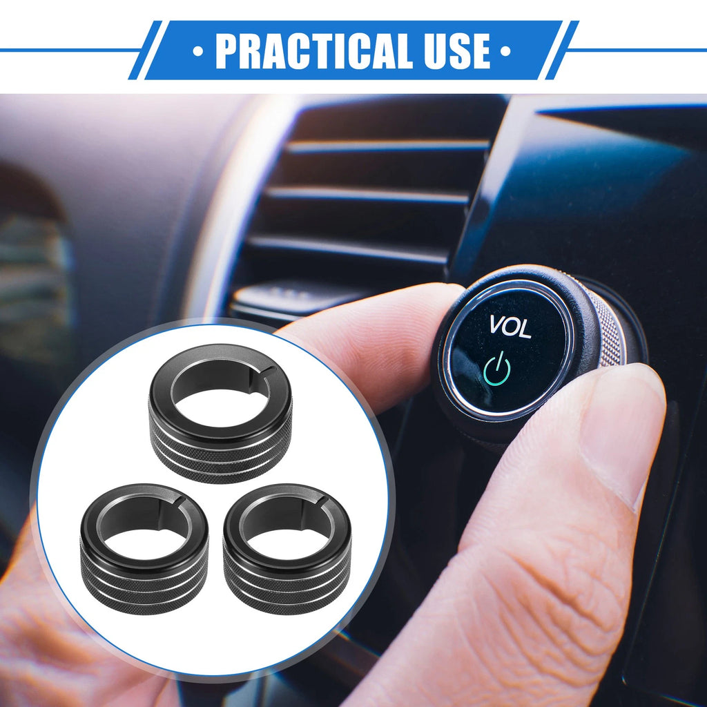 3 Pc AC Switch Knob Ring Cover Trim Replacement for Toyota 4Runner (2010–2020)